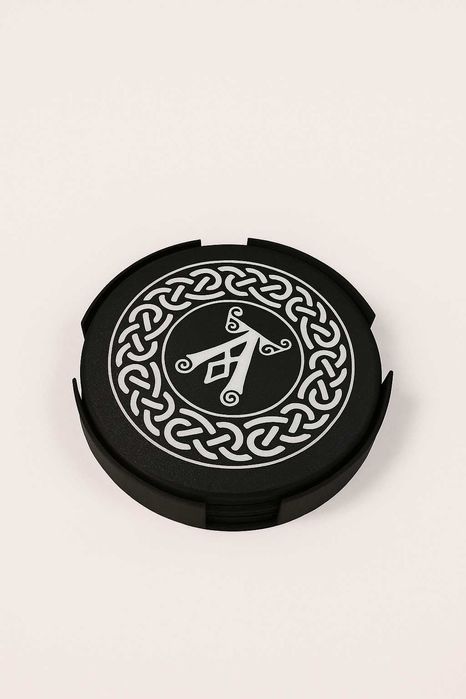 Zestaw 4 podkładek pod szklanki Ardbeg z obudową, nowe, prezent