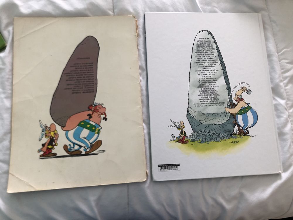 Livros Asterix, editoras diferentes.