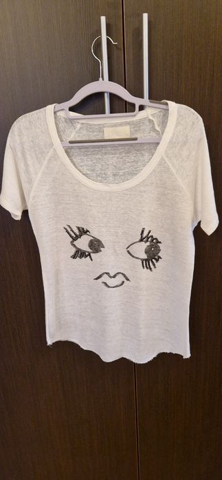 Zara tshirt bluzka 100% len rozmiar S/M