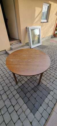Stół drewniany 100cm + 4 krzesła