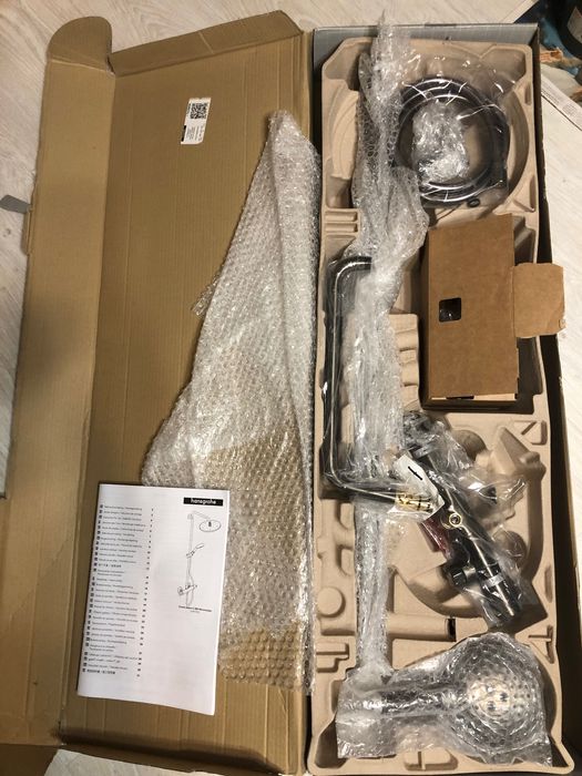 Душова система Hansgrohe Croma Select S 280 1jet Showerpipe в бронзі