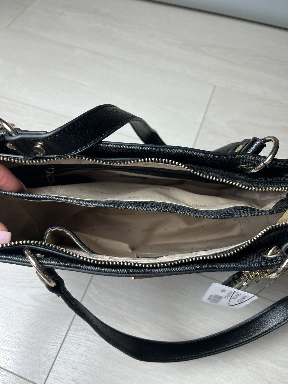 Сумка шоппер  Guess в сірому,чорному , коричневому кольорі