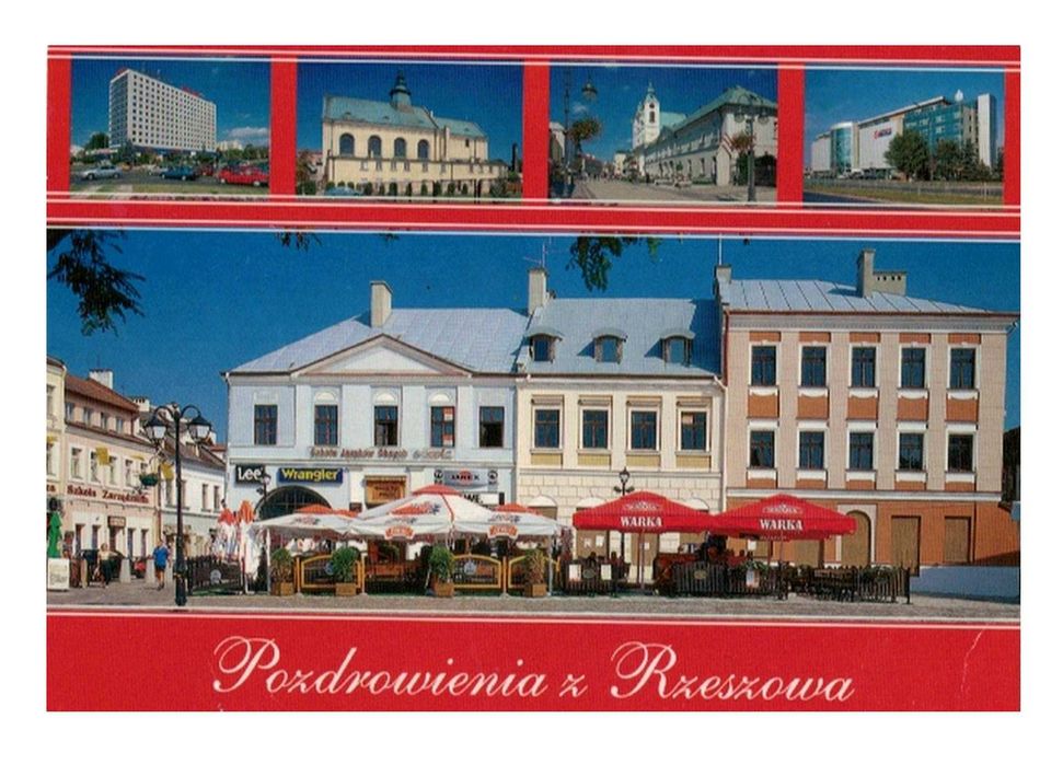 Rzeszów pocztówka 1997 rok m.in Rynek