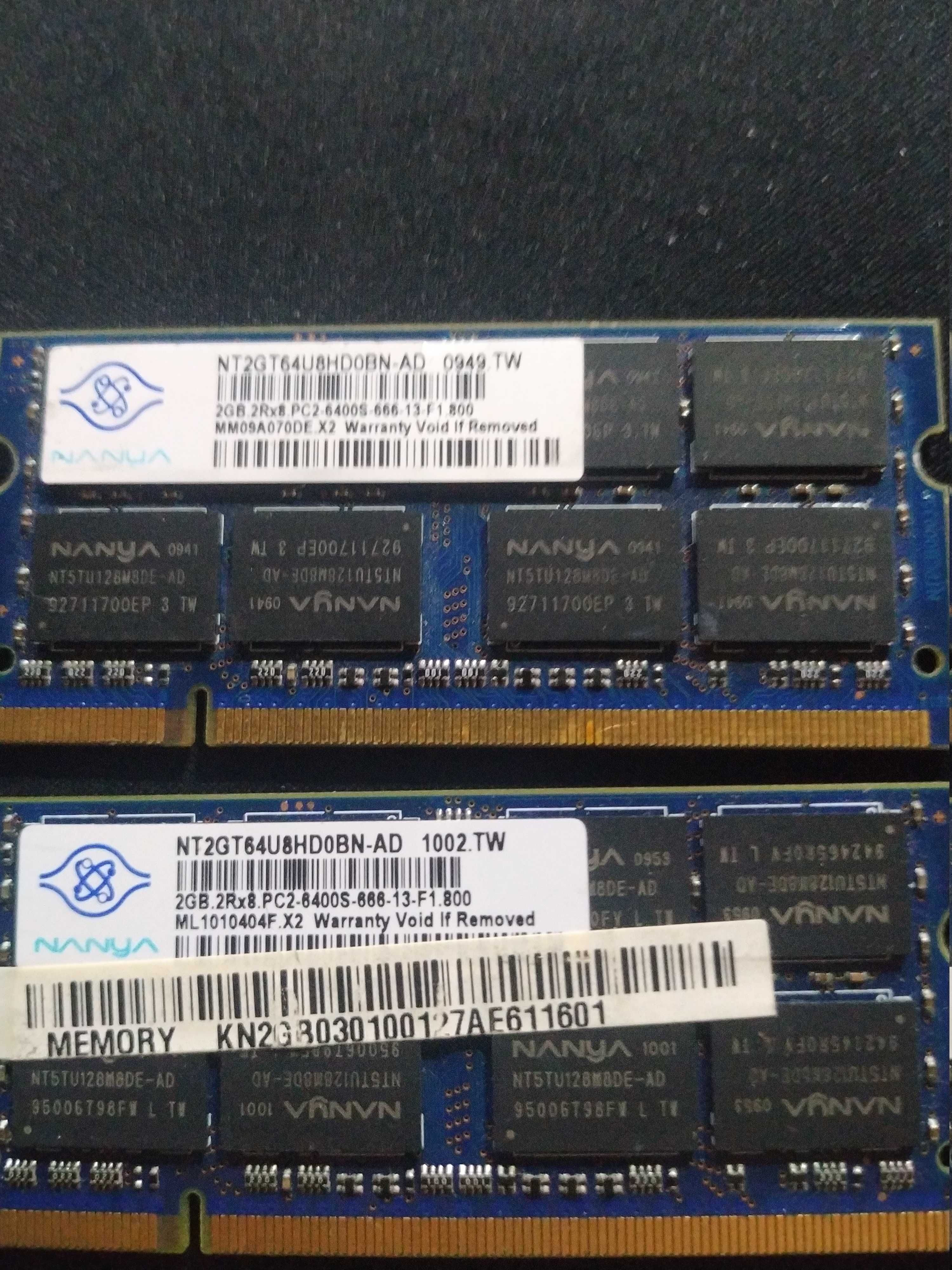 NANYA 4GB (2x2GB) PC2 6400S (800mhz) ddr2 SODIMM