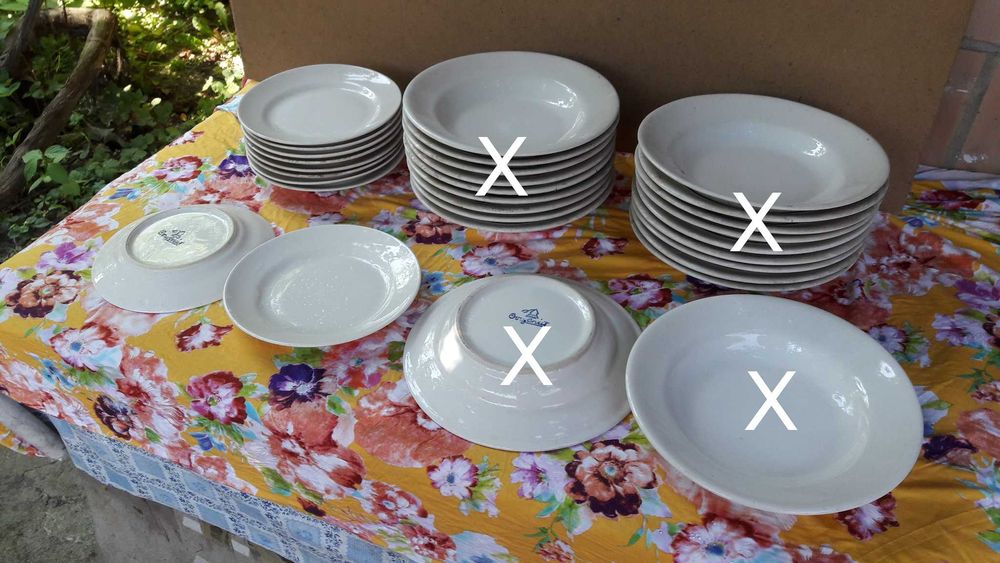 Тарілки столові радянські Тарелки столовые советские с клеймом Общепит