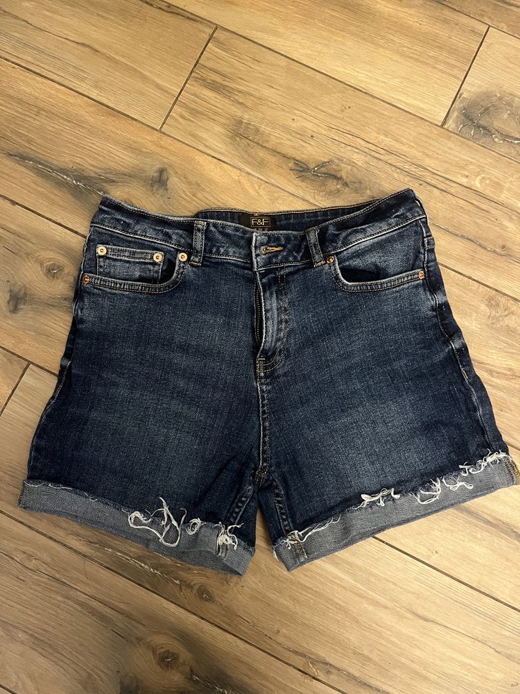 Spodenki jeansowe ciemne f&f 38 m rozciagliwe