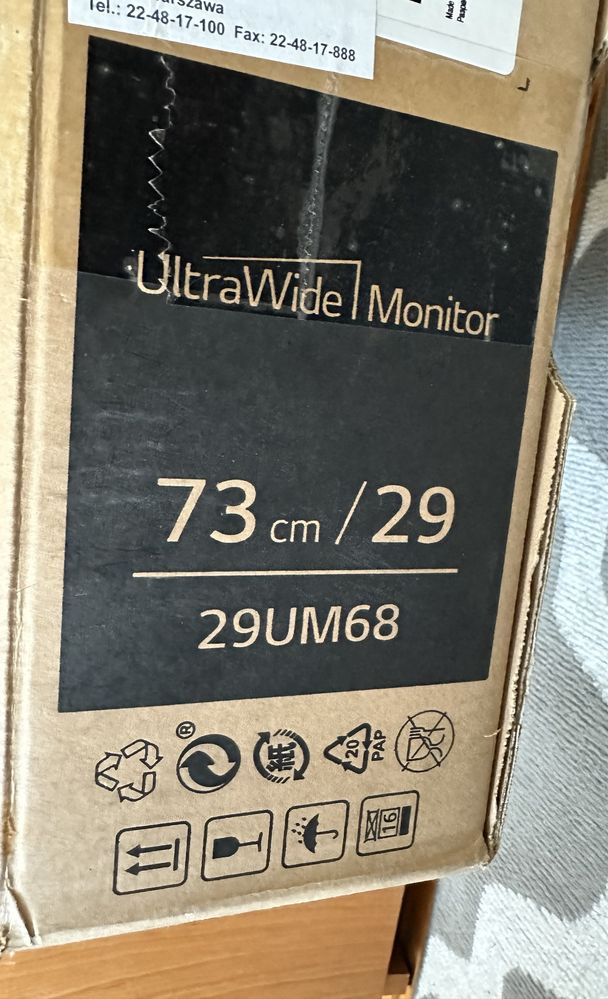 Monitor LG UltraWide 29 cali 29UM68