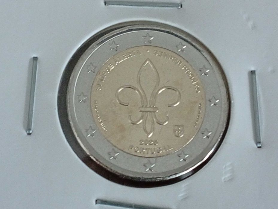 Moeda de 2 Euros, Nova, UNC. Escotismo Mundial – Sempre a postos