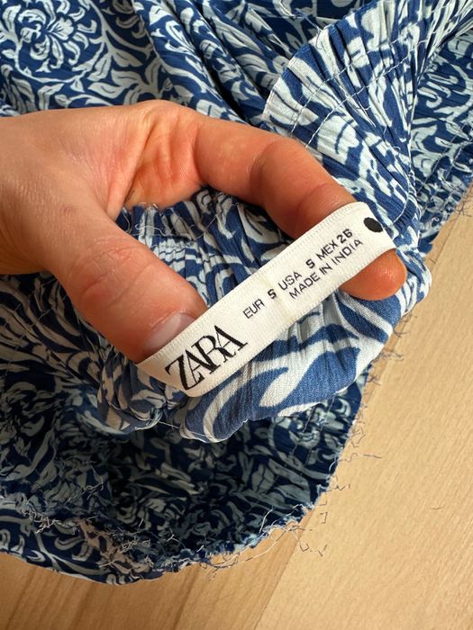 ZARA spodnica boho letnia maxi niebieska