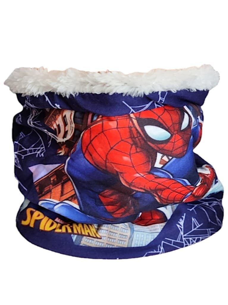 Ciepła czapka zimowa z pomponem+ komin Spiderman