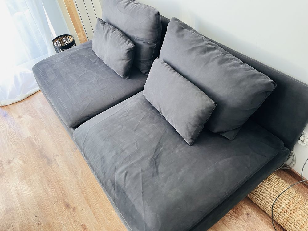 Kanapa Sofa 3-osobowa Soderhamn Ikea Samsta ciemnoszary