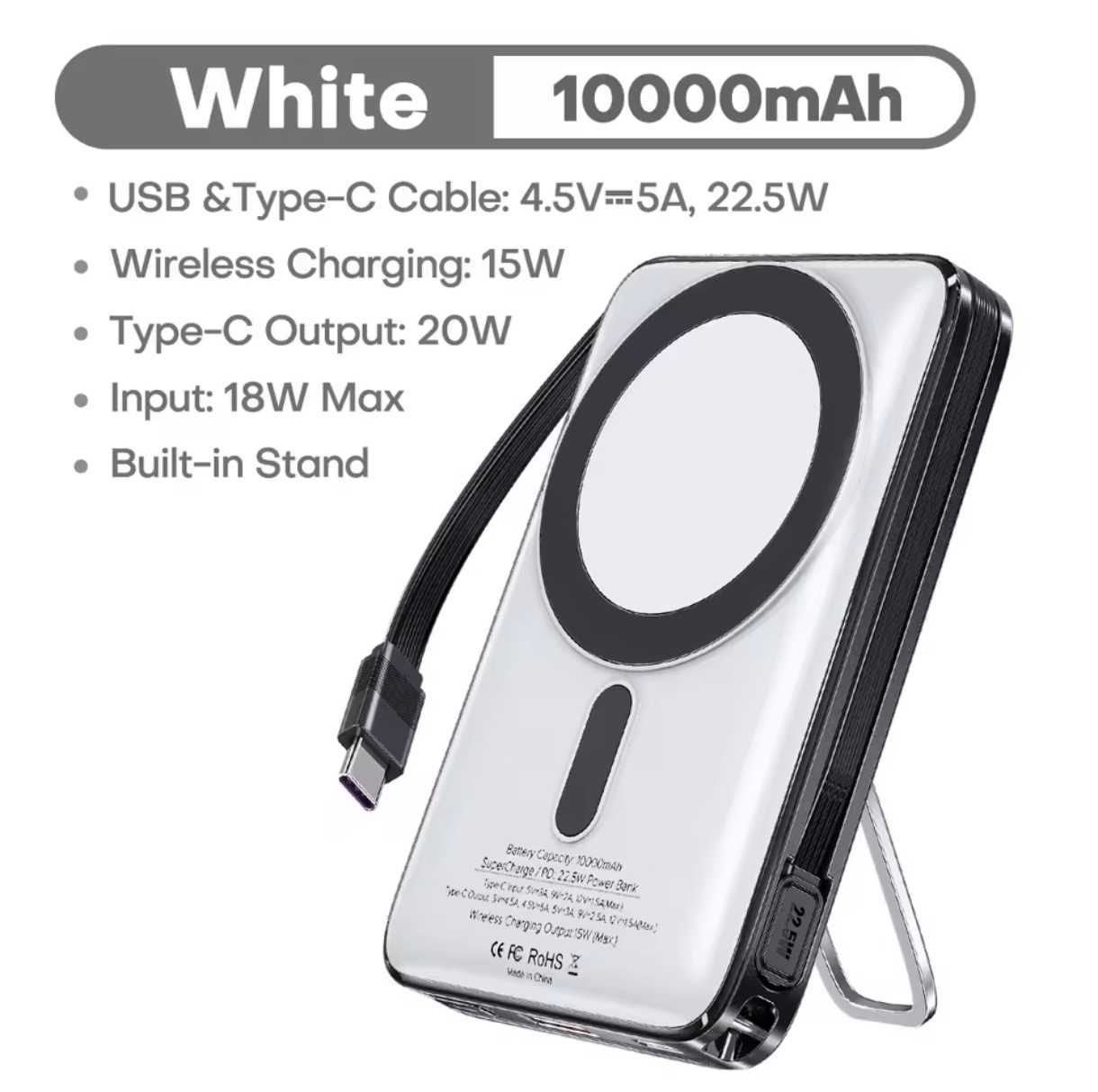 22.5W 10000mAh Magnético Magsafe Pomer Bank ( TUODES)