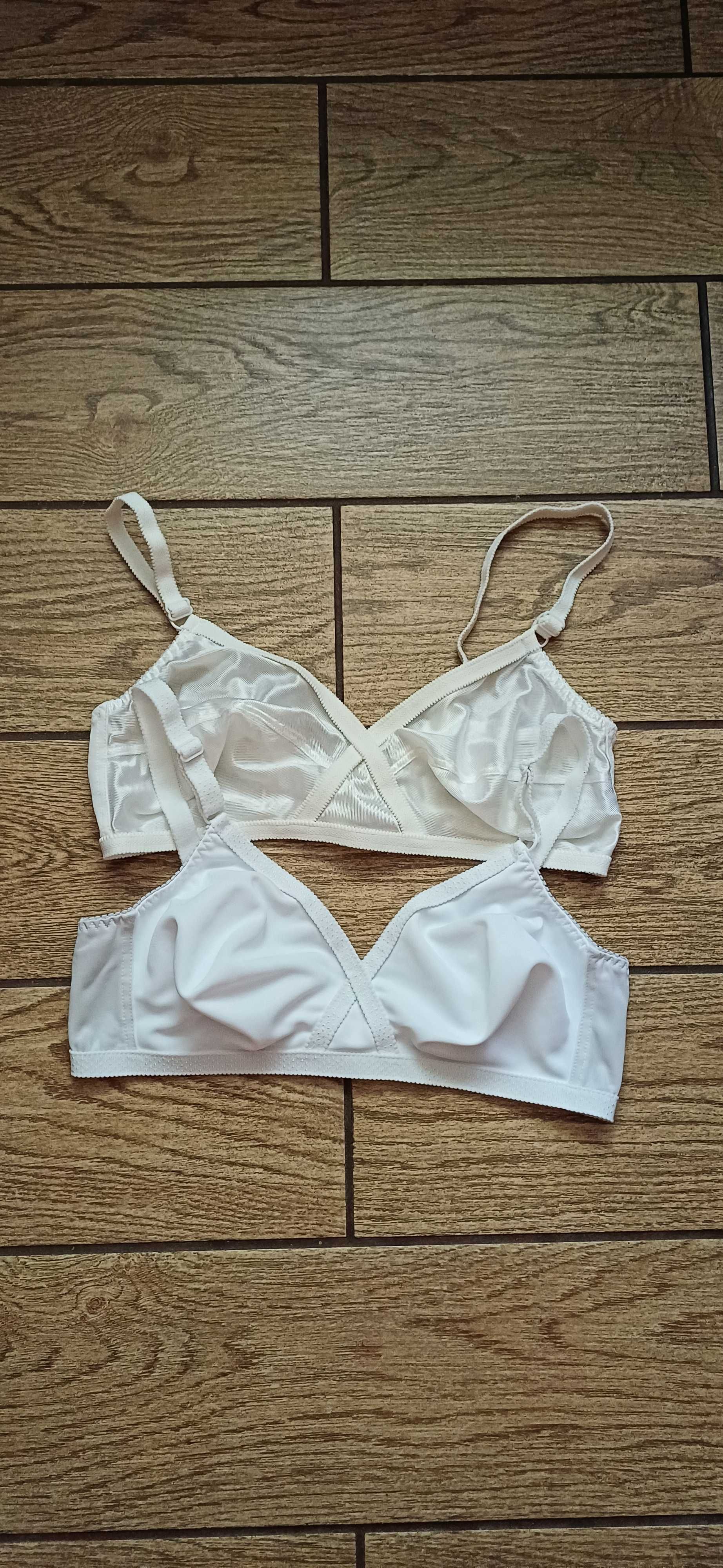 Zestaw 2 białych biustonoszy r. 80 C# Valessa# C&A
