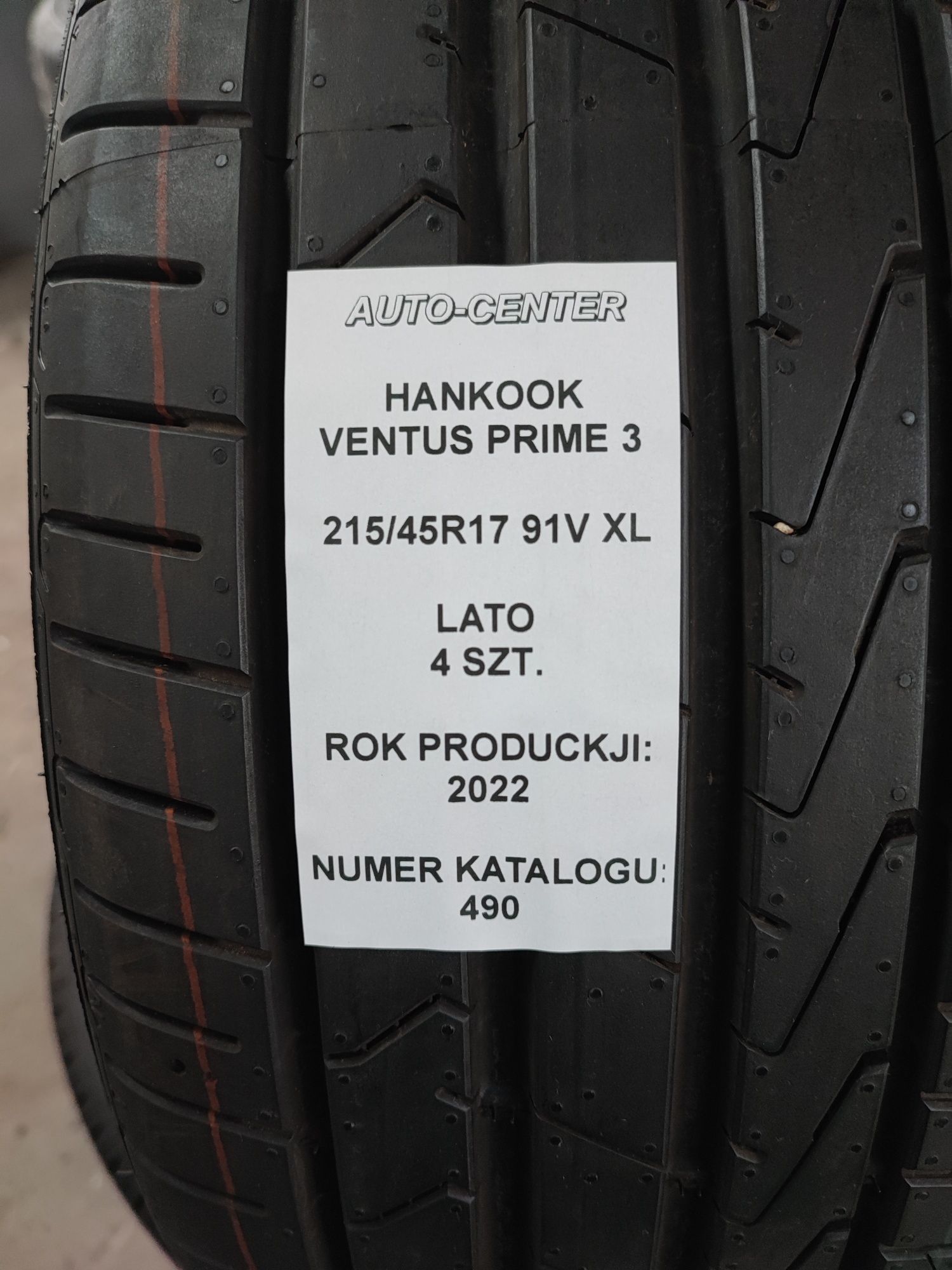 Opony letnie 215/45R17 91V XL Hankook Ventus Prime 3 22r NOWE!