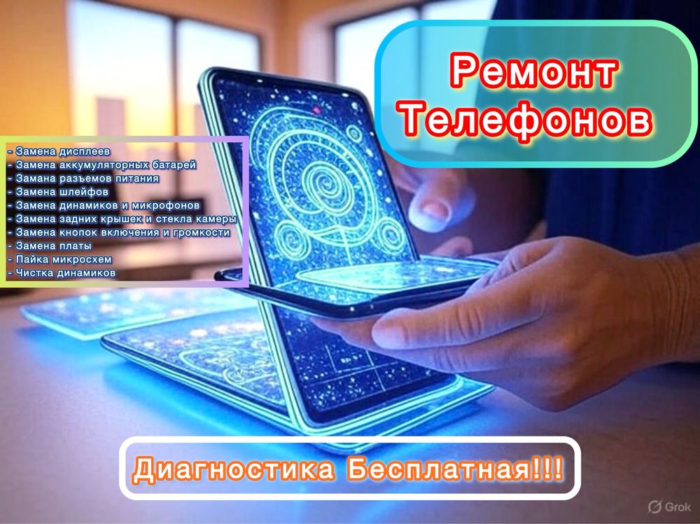 «Диагностика бесплатная» Ремонт телефонов + Качественное обслуживание$