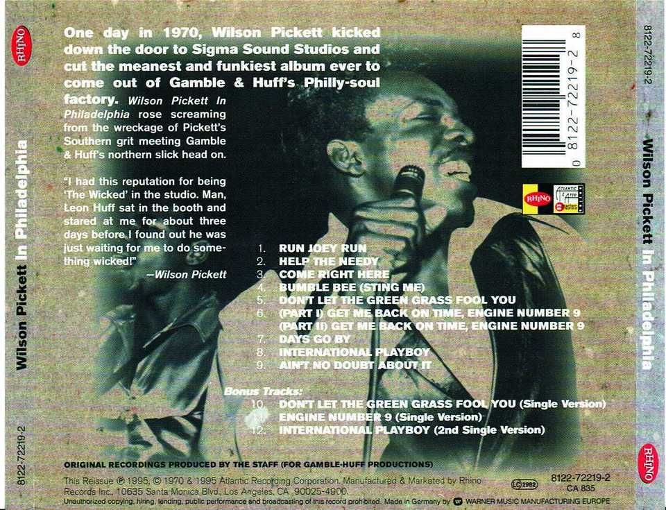 WILSON PICKETT - In Philadelphia - CD - Made in Germany - 1995 NM