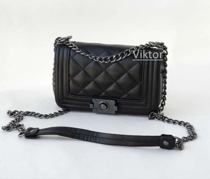 Шкіряна сумка чорна Vera Pelle