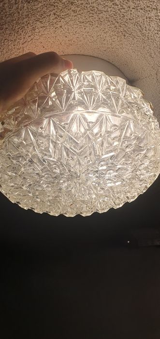 Kinkiet plafon Polam Wilkasy klosz PHS Pieńsk PRL

Średnica ok 20 cm