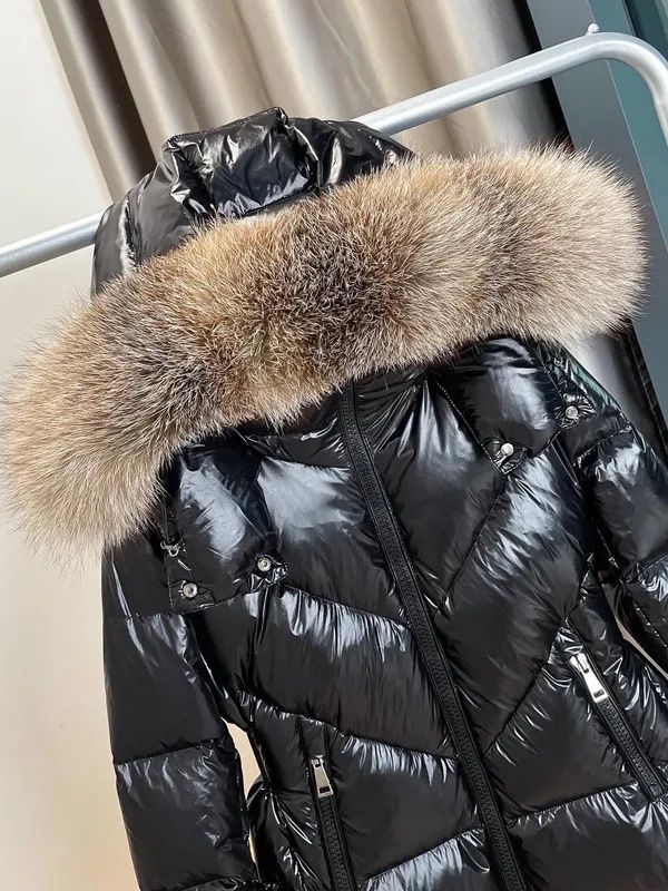 MONCLER теплющий пуховик чорний зимовий пальто довге зима Монклер
