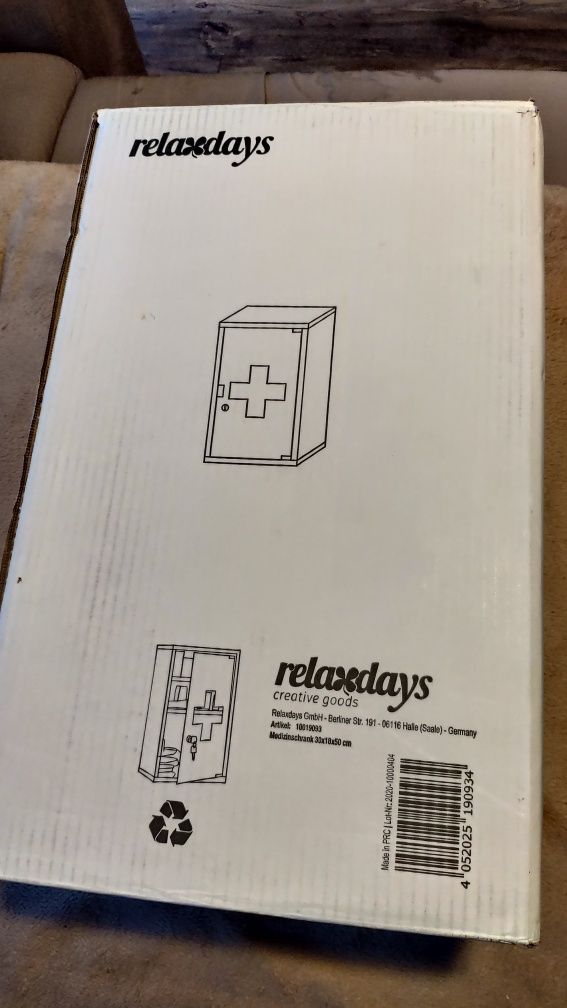 Apteczka, szafka na leki Relaxdays