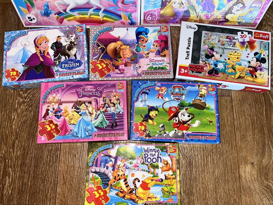 Пазли Trefl Gtoys Принцеси Єдиноріг Shimmer Щенячий патруль Frozen