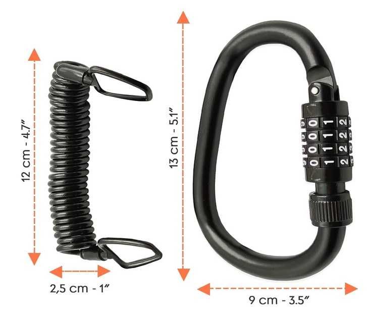 Cadeado para capacete - mota - trotinete - bicicleta