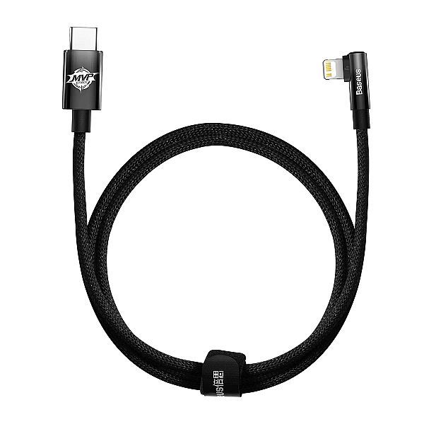 Kabel Baseus Cavp kątowy Lightning - Usb-c 20w 480Mb/s 1m - czarny