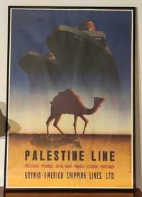 Designerski Plakat Palestine Line || Vintage || Art deco ||