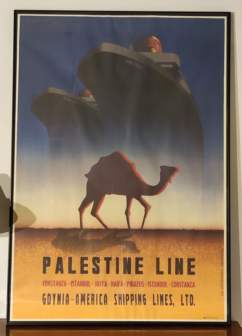 Designerski Plakat Palestine Line || Vintage || Art deco ||