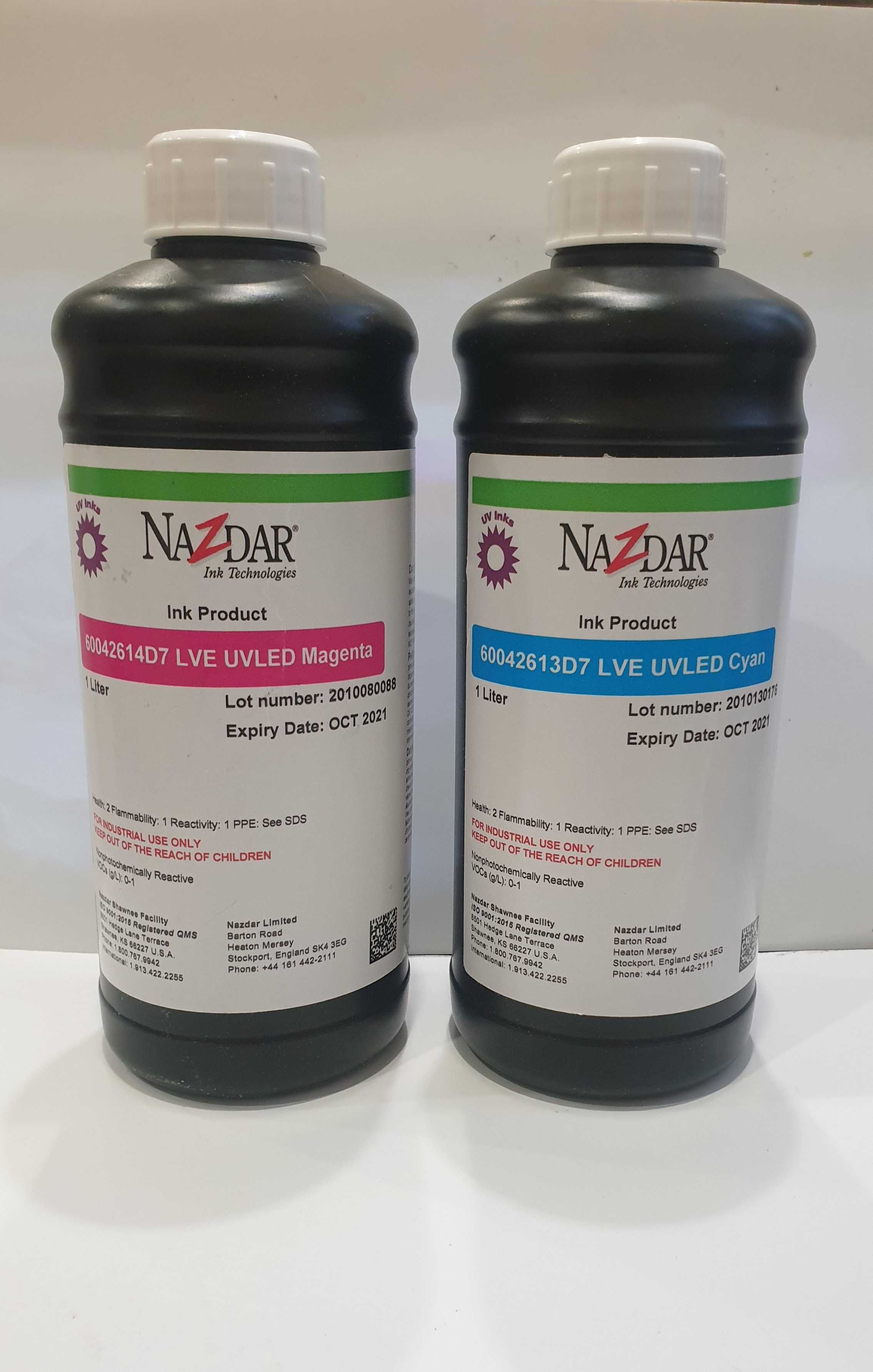 NAZDAR чернила ink product (Cyan),(Magenta) смотрите описание