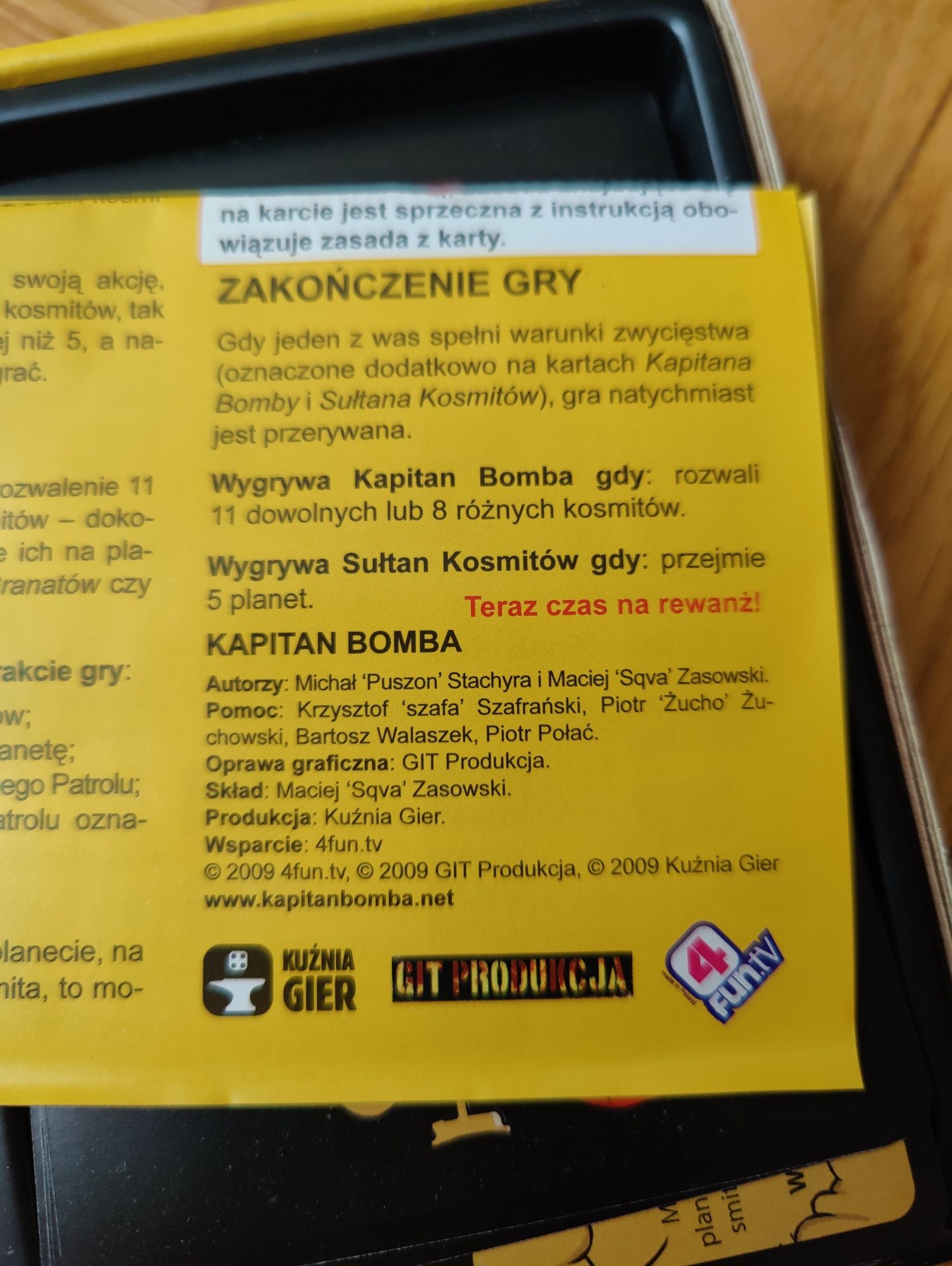 Karcianka Kapitan Bomba 4 fun rebel TV git produkcja Bartosz Walaszek