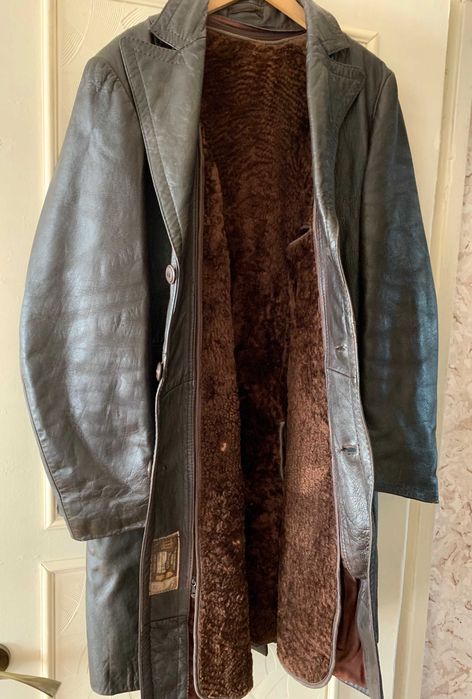 Пальто шкіряне Хутро чоловіче Югославія Кожа 54 р