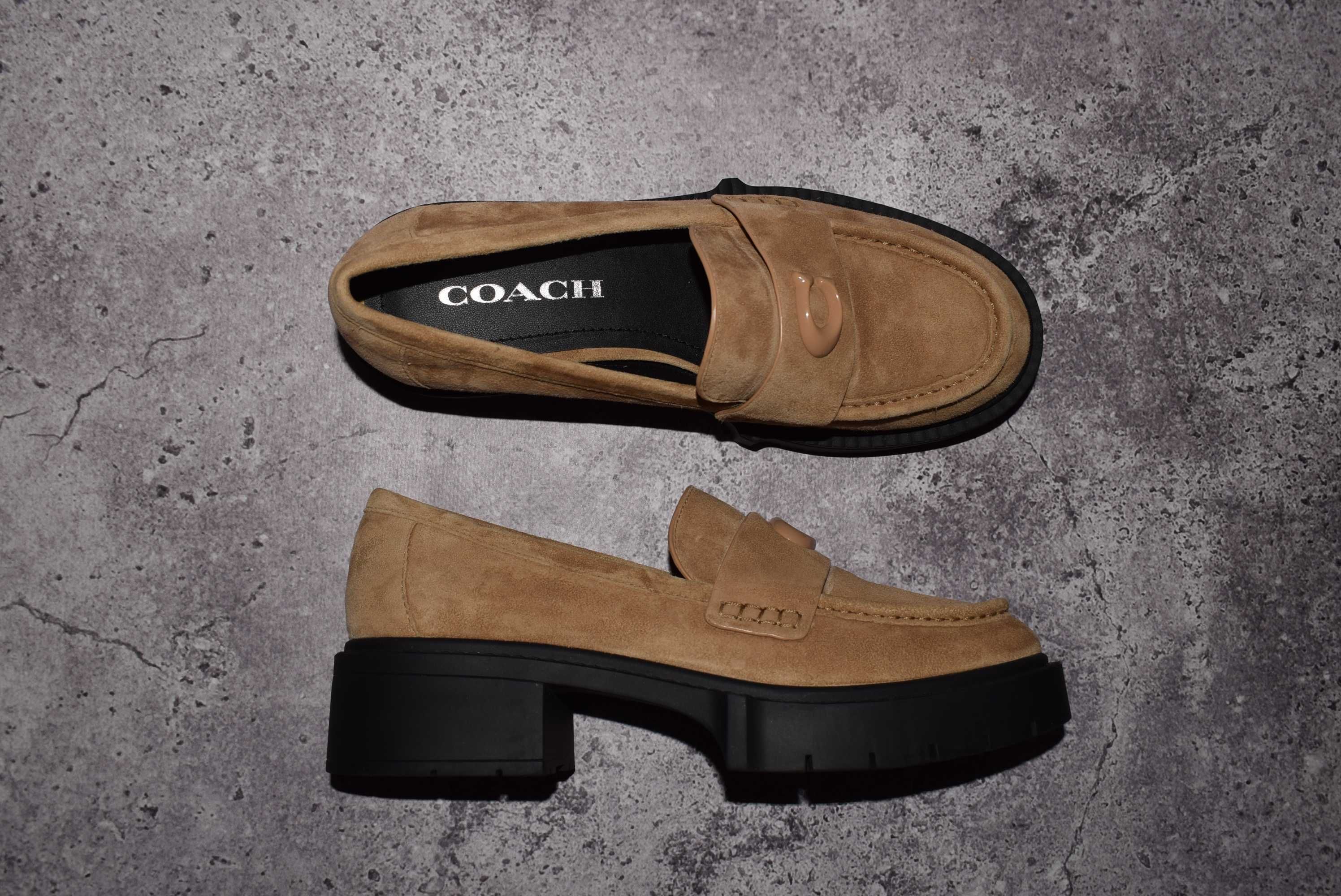 Coach Leah Loafer (оригінал, Жіночі Преміальні Туфлі Лофери Коач Замш