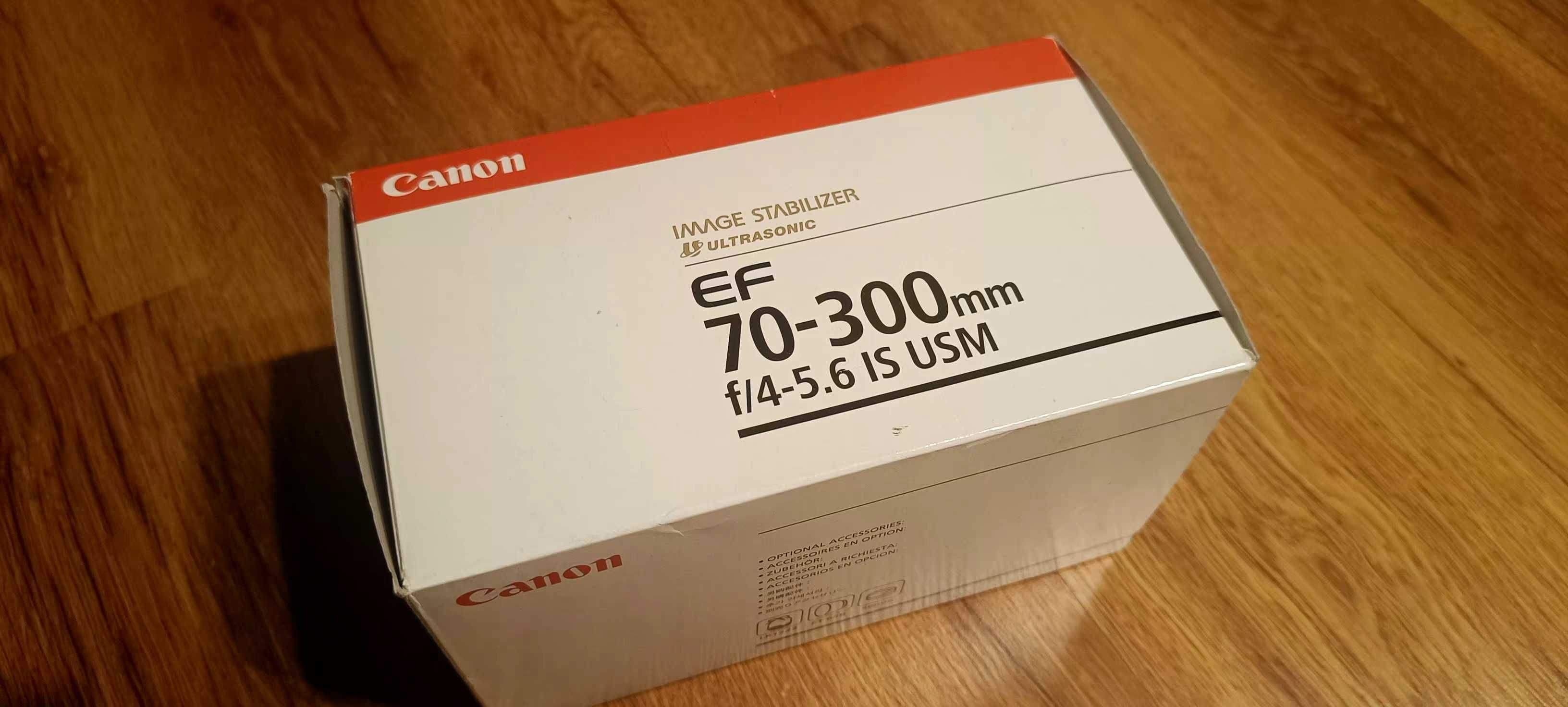 CANON 70-300mm f 4/5,6 IS USM top nowy nieużywany karton od zakupu