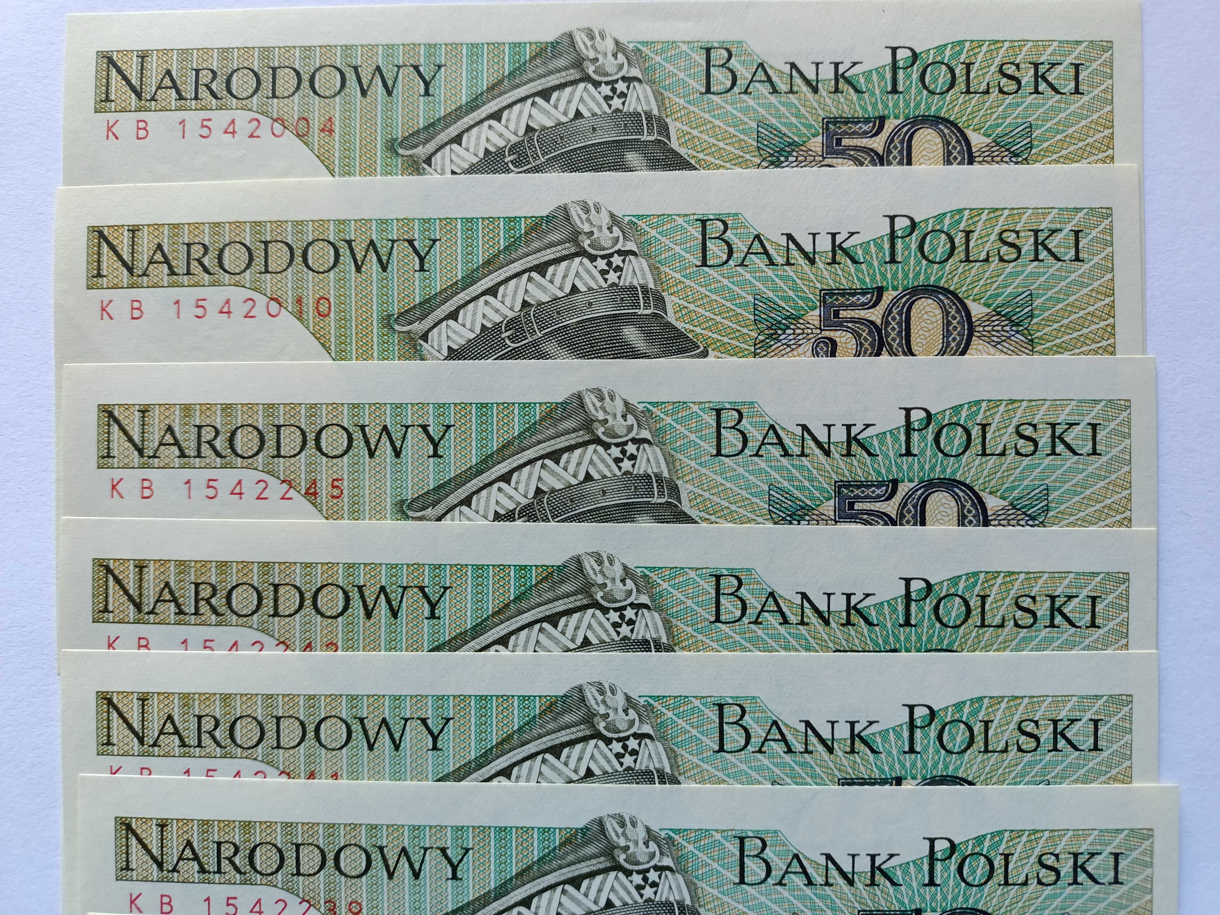 50 Złotych 1988 KB , Karol Świerczewski , stan UNC Bankowy