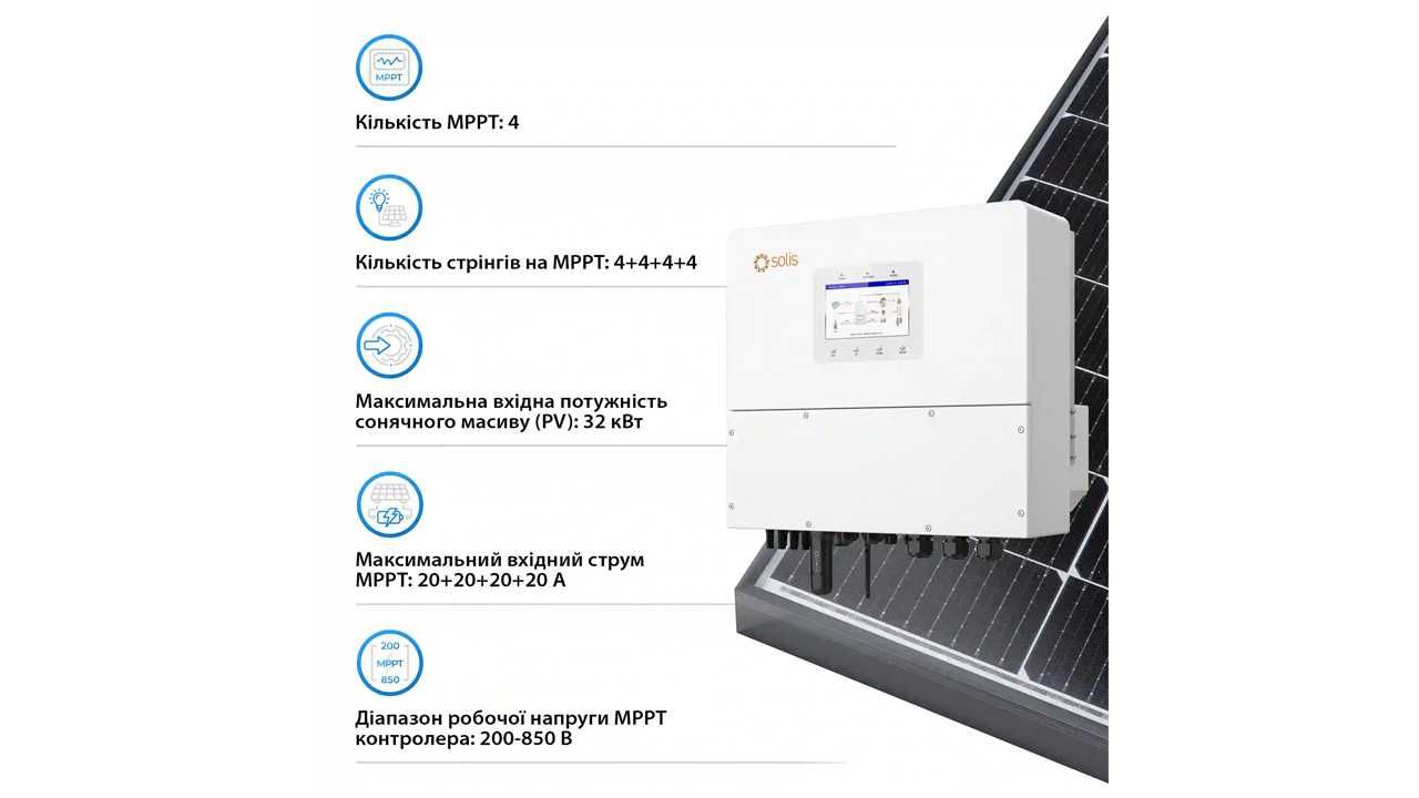 Гібридний інвертор Solis 20 квт (S6-EH3P20K-H)