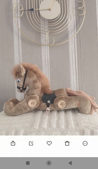 Konik handmade maskotka jasnobrązowy