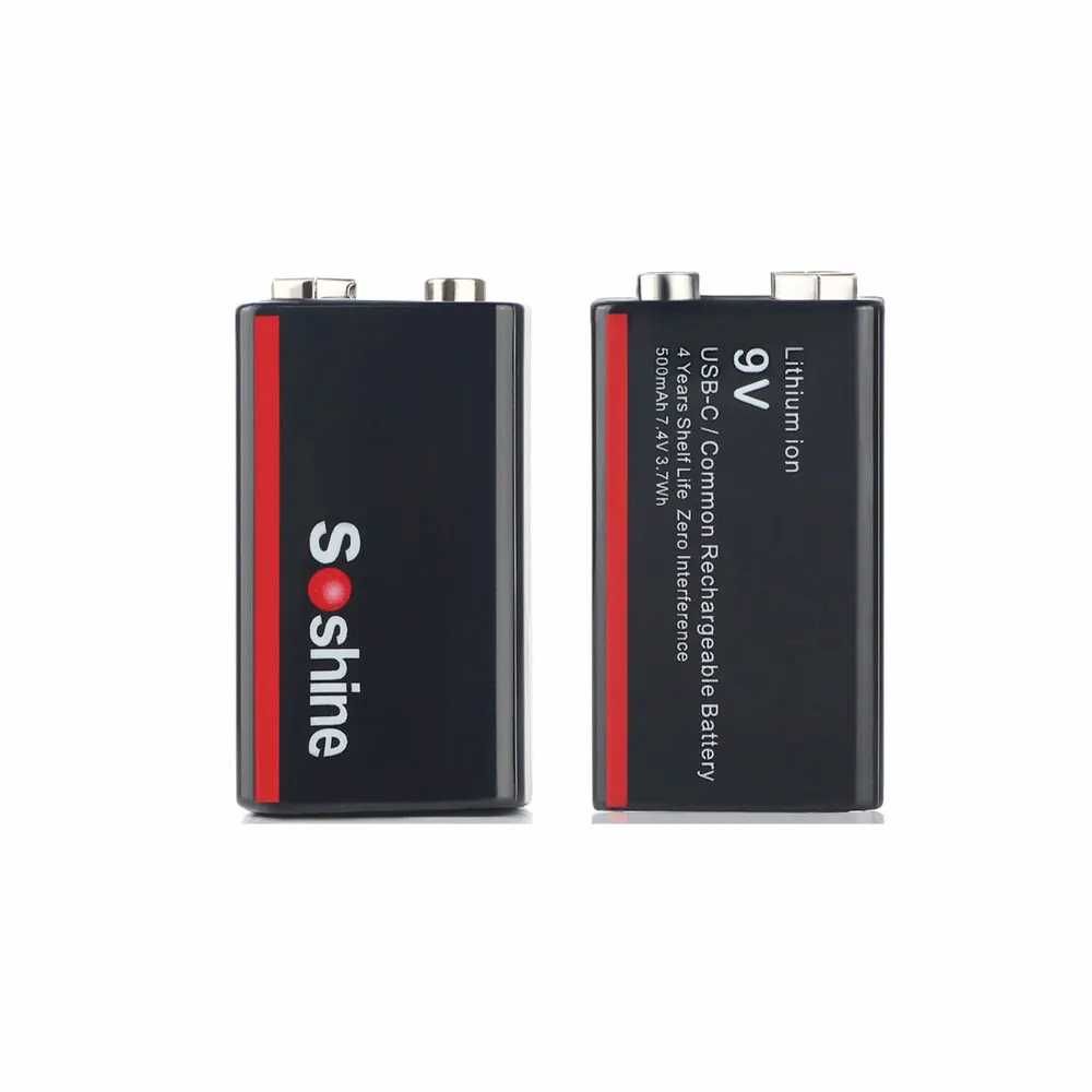 Аккумулятор крона 9v Li-Ion 6F22 (USB type-C)
