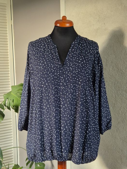 Granatowa bluzka wiskoza NKD  roz.50, 52, XXL