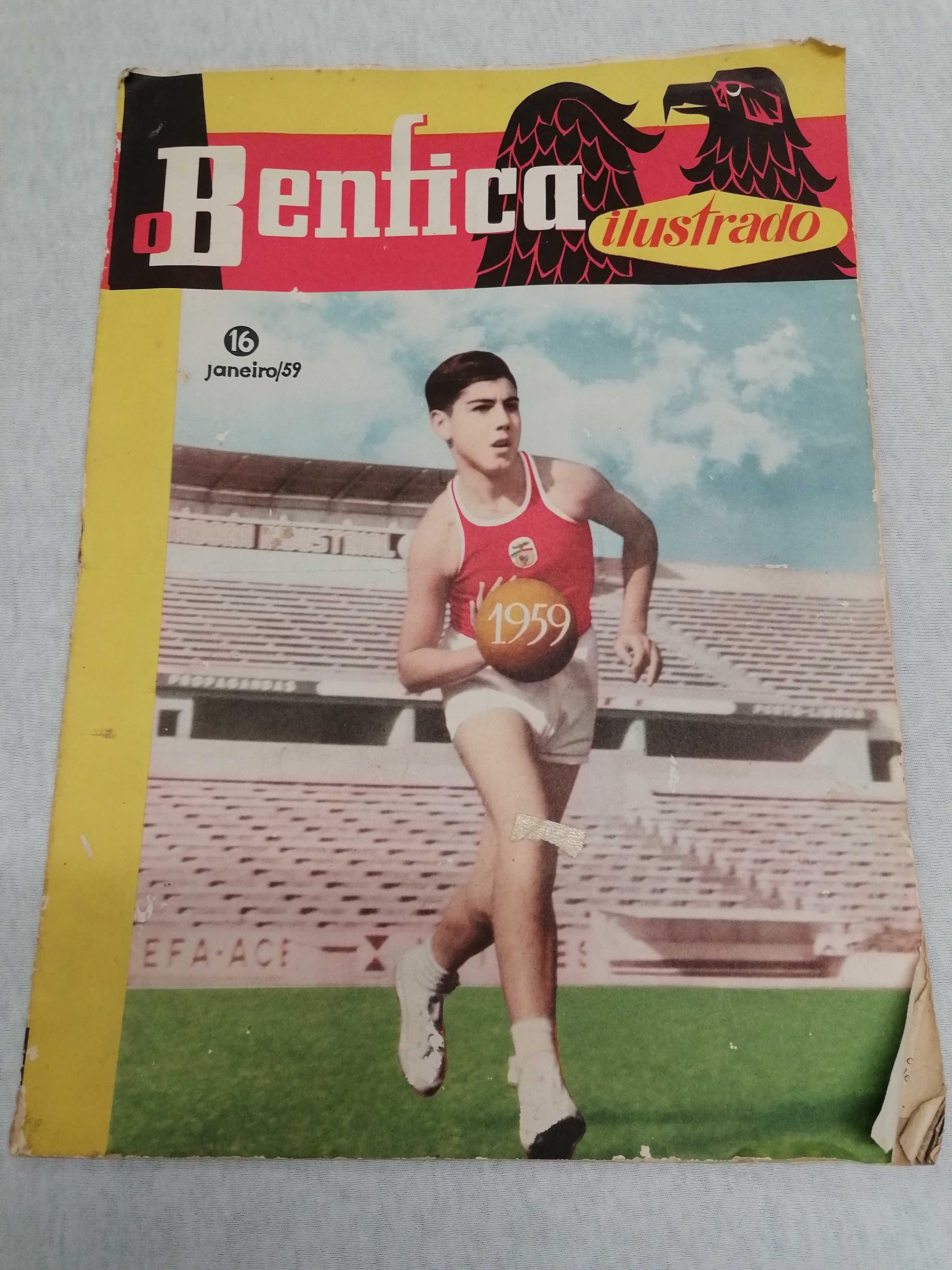 Revista "O benfica", Janeiro 1959, nº 16,  vintage.