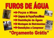 Furos de Água Poços/Minas/Eletrobombas/Demolições