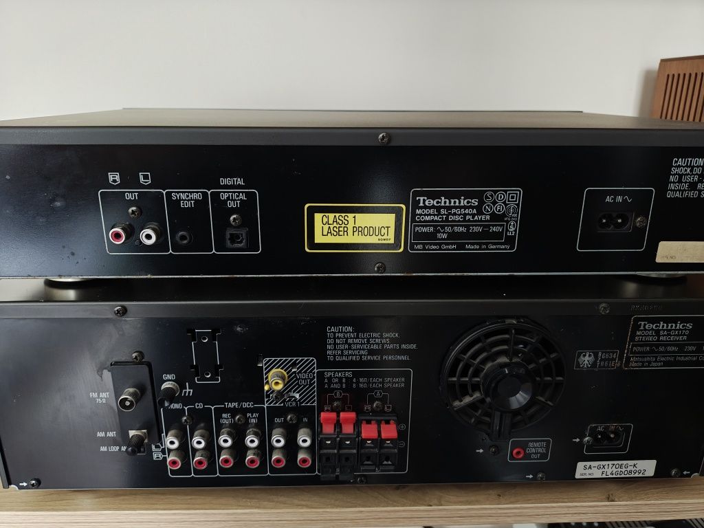 Wieża Technics 2 elementy Amplituner+ Cd sl-pg540a ,sa-gx170