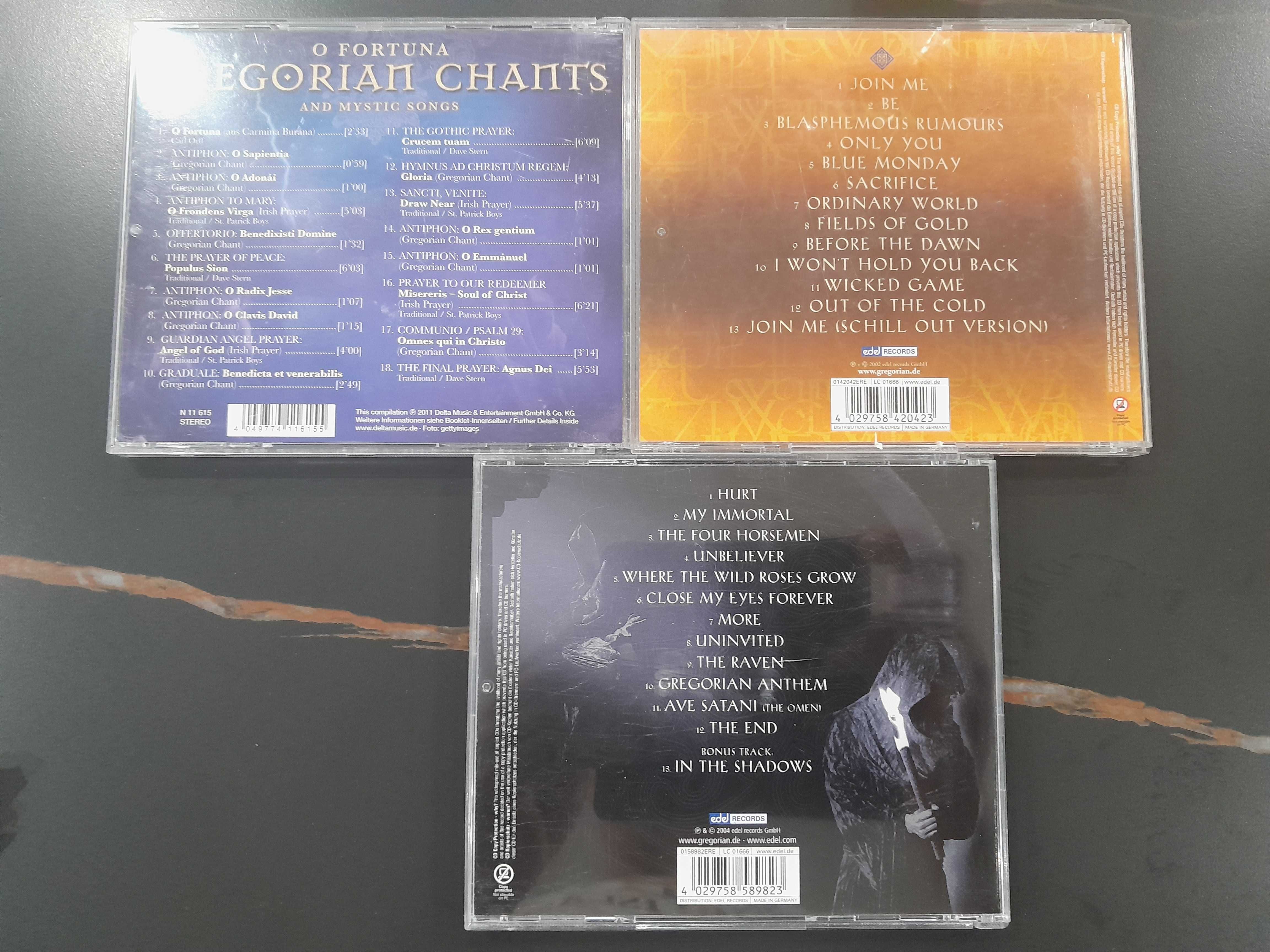 Gregorian - zestaw 3 oryginalnych CD masters, dark side, chants