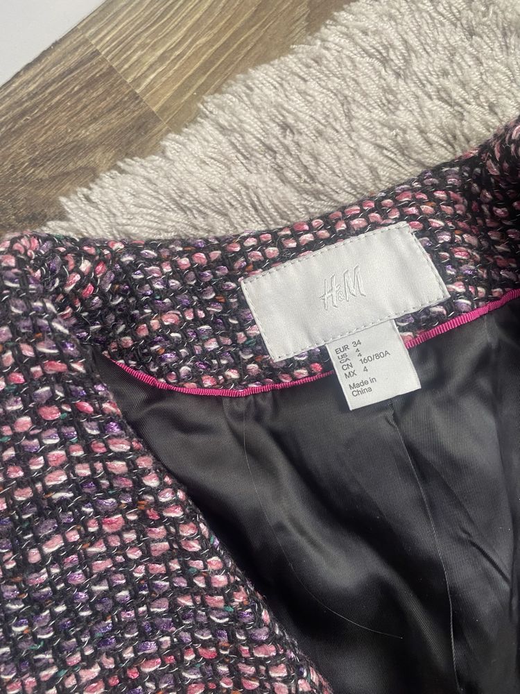 Неймовірний твідовий костюм h&m піджак юбка в стилі old money новий