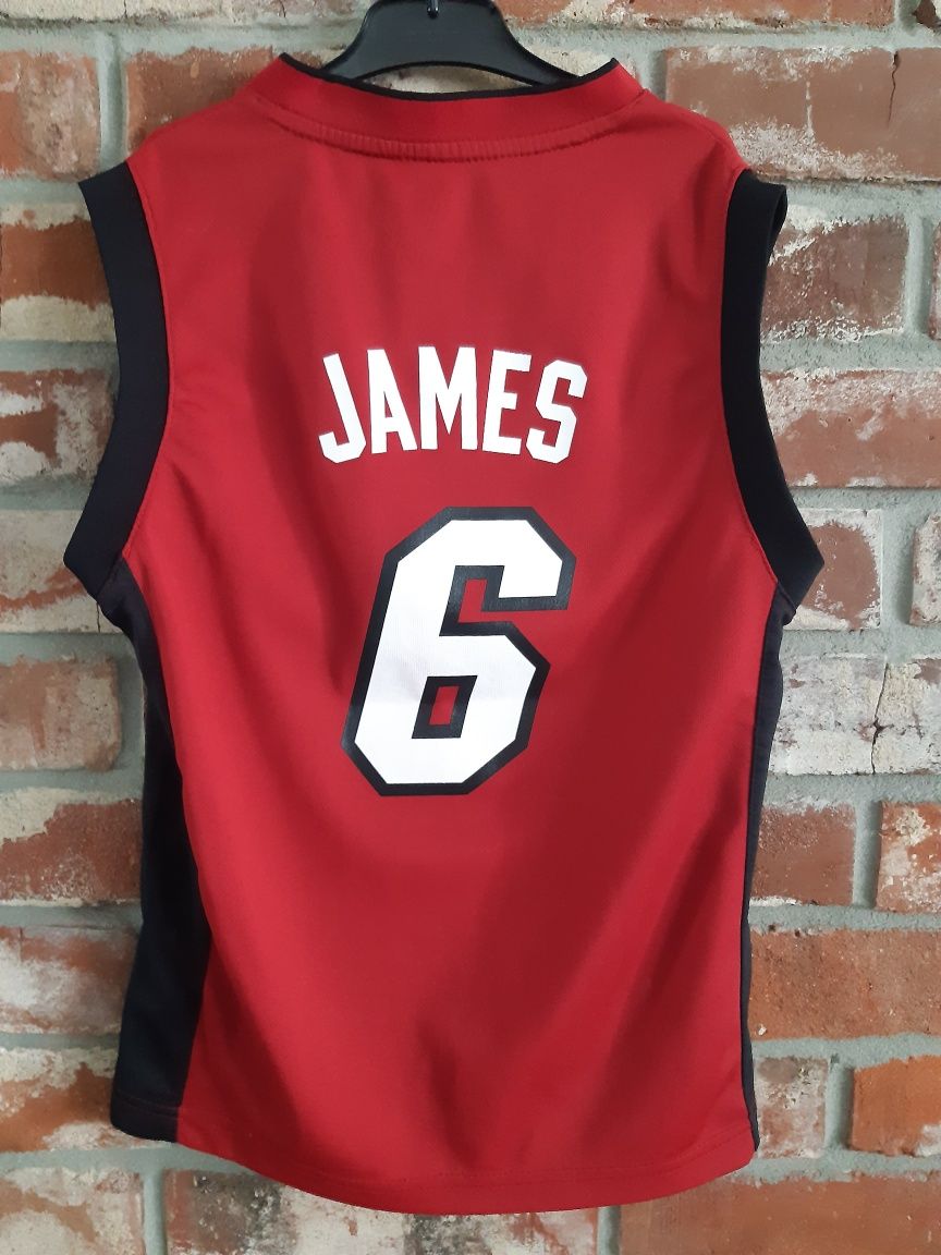 Koszulka chłopięca Adidas roz. S NBA LeBron James Miami Heat