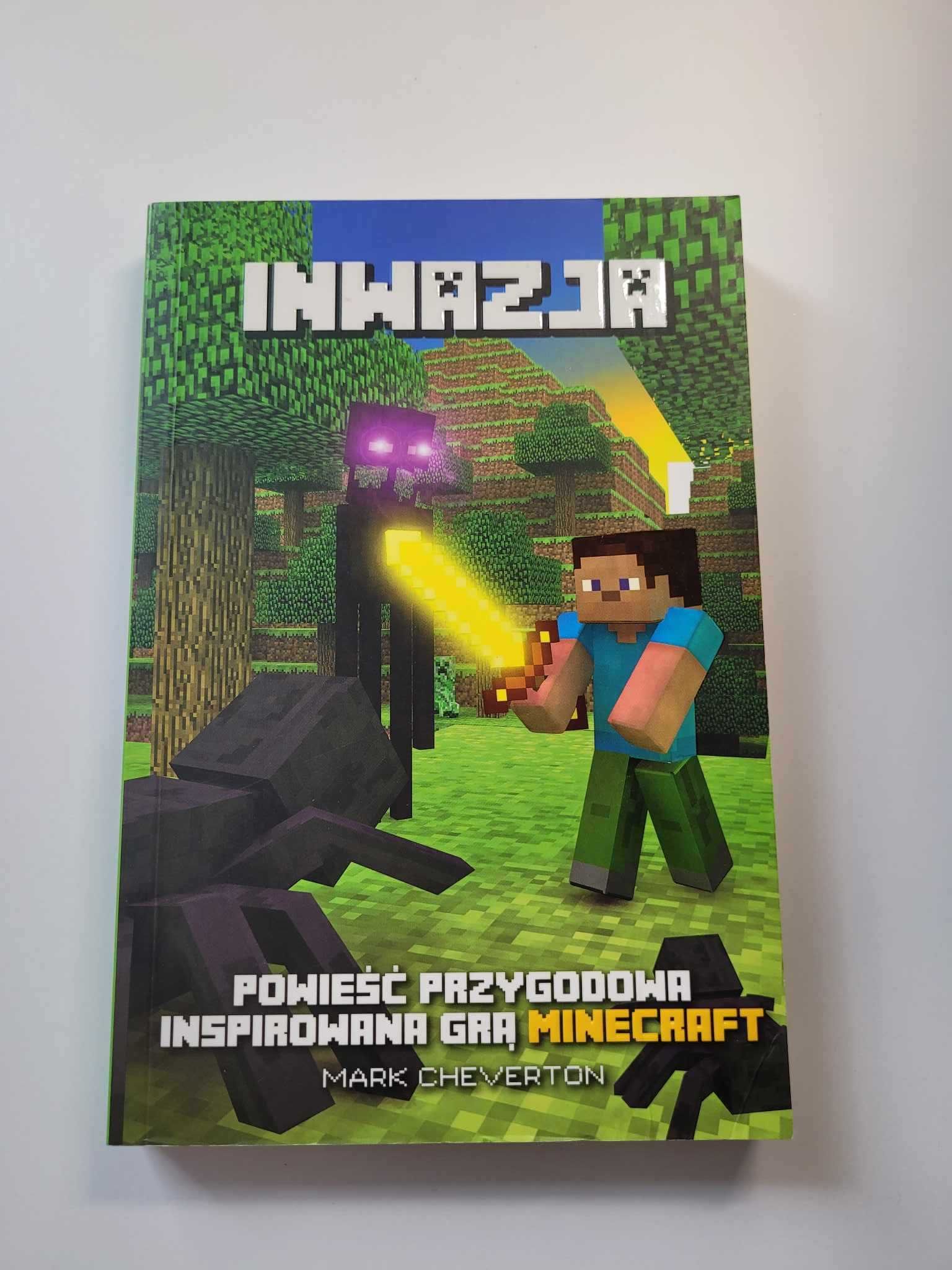Książka "Inwazja" powiesc przygodowa inspirowana grą Minecraft