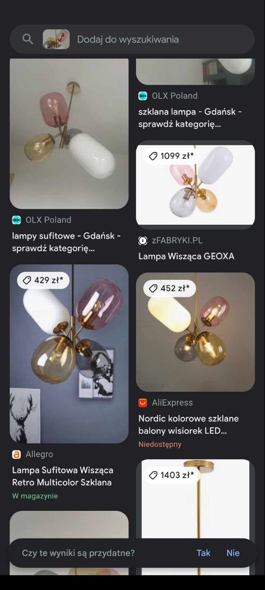 Lampa sufitowa żyrandol balony