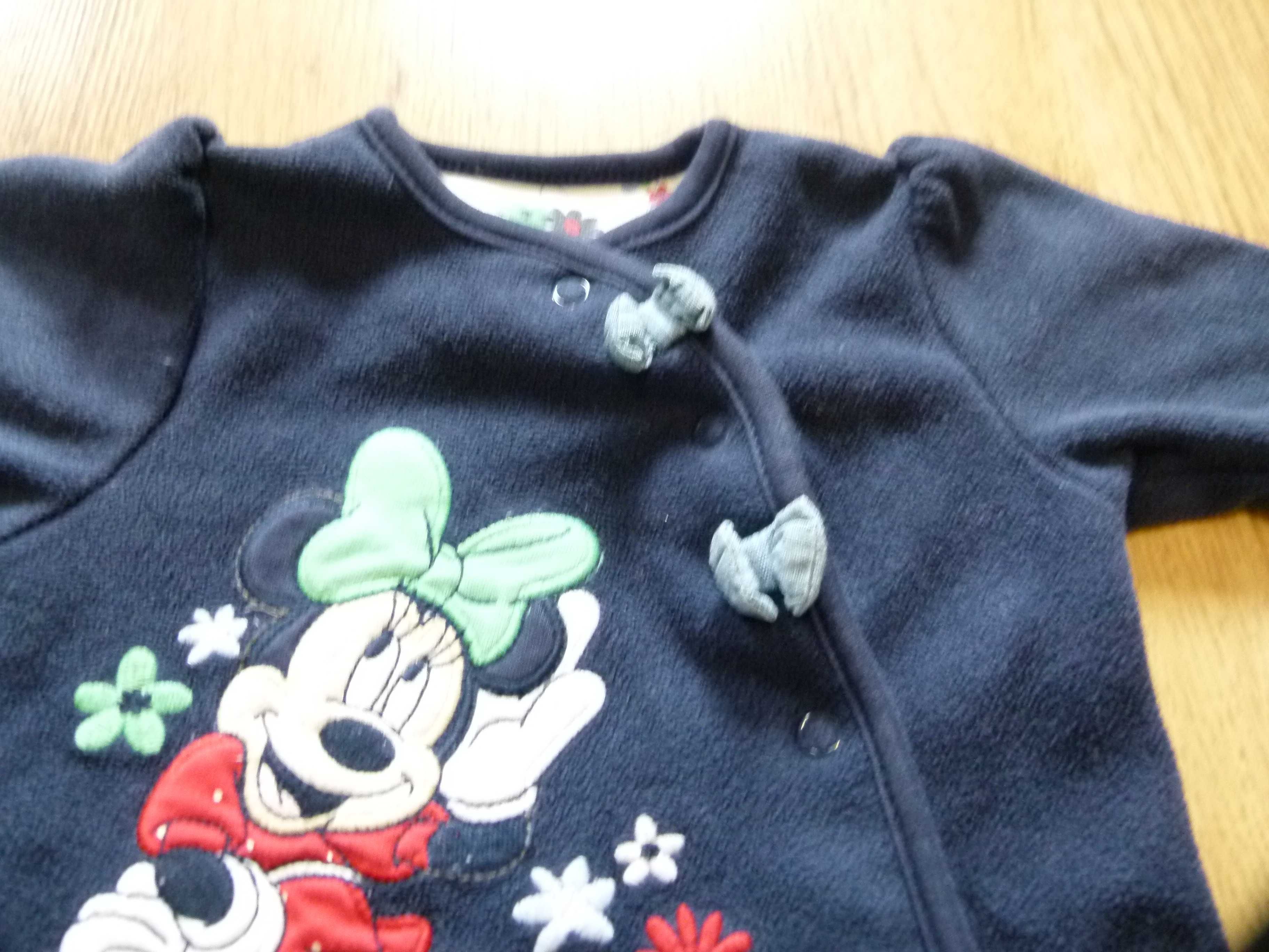 rozm 50/56 Disney Minnie Mouse śpioszek piżamka granatowa