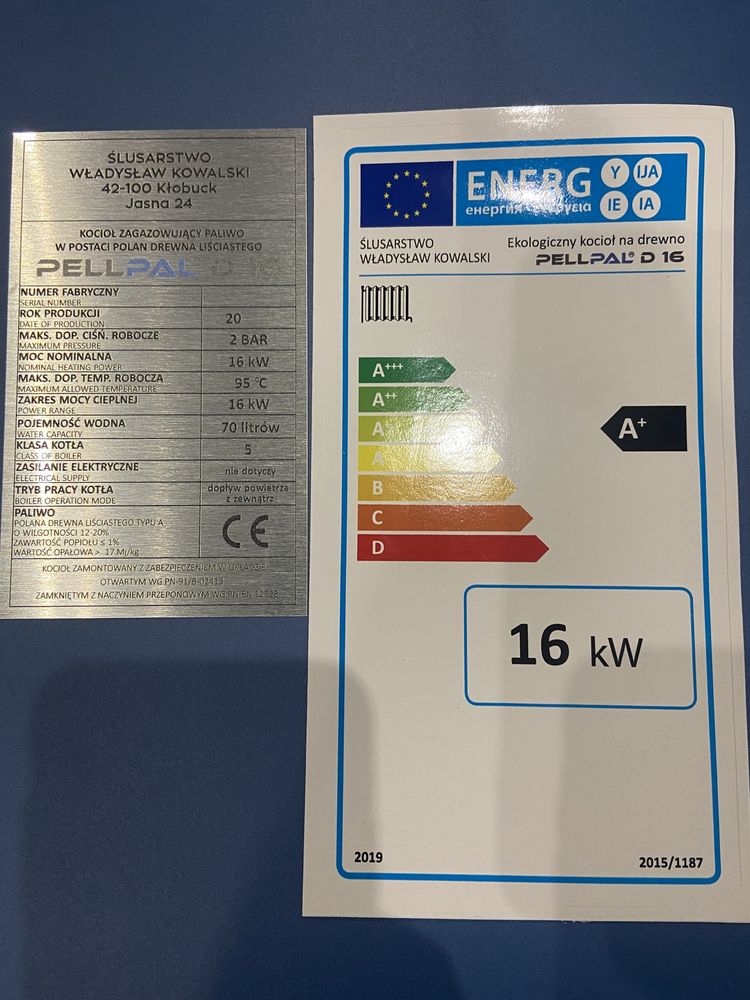 Kocioł Piec Zgazowujący o mocy 16 kW od 100 m2 do 160 m2 na DREWNO