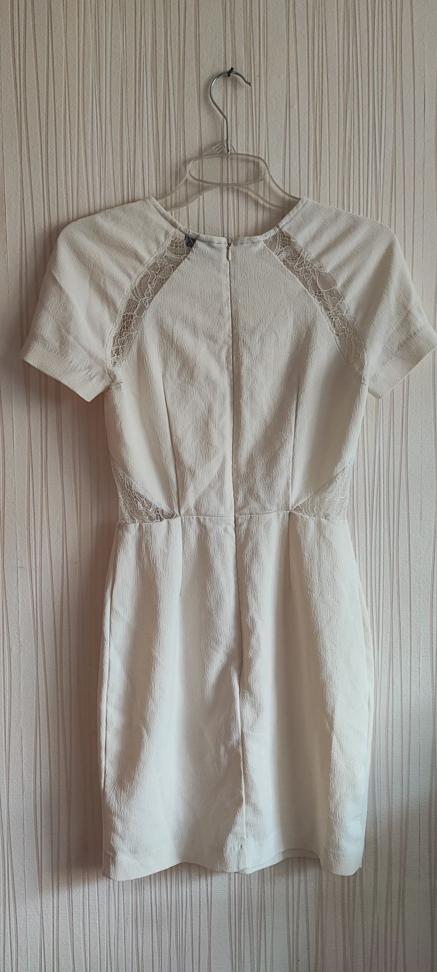 Top shop sukienka biała koronka elegancka seksowna 36 S
